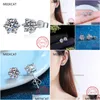 Stud Total 02Ct 6mm Coupe ronde Vvs1 925 Boucles d'oreilles Sier Test de diamant réussi Fashion Love Token Femme Fille Cadeau 221119 Drop Livraison Jewel Dhjly