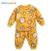 Kledingsets Cartoon Print Kinderpijama voor meisjes Katoenen pyjama met lange mouwen Broek 2 stuks Lente Herfst Kinderjongenspyjamaset 14 jaar 230907