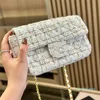 Lyxdesigner Tweed Crossbody Bag Classic Women Diamond Lattice Fashionable Mini Flap Bag Classic Quilting Chain Shoulder Bags