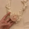 Collier ras du cou Harajuku en dentelle douce avec fleur de Rose, chaîne courte féerique faite à la main pour femmes et filles, bijoux à la mode coréenne, cadeau, 2023