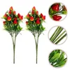 Dekorative Blumen, simulierte Erdbeer-Party-Dekorationen, schmücken Ornamente, künstliche Zweige, Festival-Blumenstrauß, künstlich