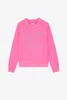 Ny produkt Zadig Voltaire 24SS Designer Cotton Sweatshirt Classic Hot Letter Print Fleece Women Casual mångsidig rund hals Löst tröja trendiga toppar ZV