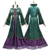 Cosplay Hocus Pocus Costume Women Adult Winifred Sanderson Cosplay Sarah Mary Sisters Witch Costume Halloween Carnival Outfit Dress Wig 230908