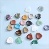 Party Favor Natuurlijk Hart Kristal Steen Duim Mas Energie Yoga Healing Gemstone Craft Gift 40Mm Drop Delivery Home Garden Fes Dhgarden Dhtl9