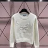 Lowes trui loeweeleel topkwaliteit designer paarse geborduurde trui lading wol gebreide sweatshirt pd wintertruien lange mouw t shirt dames kleding pullover c