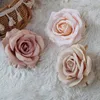 Faux Floral Greenery 30pcs/Lot 9cm-10CM Large White Rose Artificial Silk Flower Heads DIY Wedding Decoration Wreath Scrapbooking Craft Fake Flowers 230907