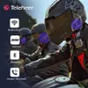 1st Set Teleheer Intercom T6 Plus Bluetooth Headset Motorcykelhjälm 1500m Intercomunicador Moto Real-Time för 2 Riders WaterPro2279