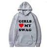 Women's Hoodies Girls Love My Swag Graphic Printed Y2k Grunge Men Sweatshirt Women Pullover Gothic Streetwear Winter Clothes