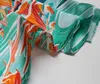 Foulards Foulard en soie de mûrier pour femmes, écharpe longue en Satin imprimé de fleurs, châleLF2030908