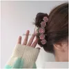 Hair Jewelry Sweet Temperament Peach Clip Pink Transparent Resin Large Hairpin Pins Accessories For Women Gifts 230829 Drop Delivery Dhjn4