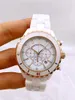 Relógio de cerâmica marca de moda 35mm 41mm resistente à água relógios de pulso de luxo relógio de quartzo feminino moda presente marca relógio de luxo ch015