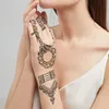 Andra permanent sminkförsörjning 12st stora henna handtatuering stencils blommor glitter airbrush mehndi indiska mallar stencil för kroppsmålning 230907