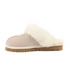 Designer Winter katoenen pantoffels dames winter warm roze oranje dragen platte bodem halve mop indoor Slippers Slides Dames Heren Platform Schoenen maat 35-43