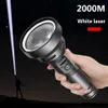 2000 Metros 20 000 000LM Poderosa Lanterna Led Laser Branco Zoomable Tocha Luz Dura Autodefesa 18650 26650 Bateria Lantern286Y