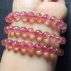 Bangle Natural Red Strawberry Quartz Bracelet Handmade Crystal Jewelry Stretch Children Birthday Gift 1pcs 7.8MM