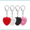 Keychains Fashion Accessories Design Keychain Self Defense Heart Alarms Shape Alarm With Led Light Drop Delivery 2021 C5Kwe300P
