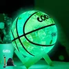 Bollar Reflective Glow Basketball Storlek 5 6 7 Outdoor Street Cool Glowing Luminous Basketballs Child Youth Adults Free Gift 230907