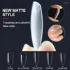 Faux ongles 504pcs / boîte naturelle transparente transparente faux couverture complète conseils couverture courte en forme de T pour