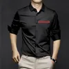 Casual Mens Shirts Designer Polos Long Sleeve Autumn Spring Man Shirt Tops Breathable Ice Silk247I