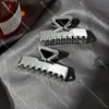 Alloy Inverted Triangle Clamps Hair Clips New Metal Shark Clip Women Grip Clip Letter Hair Clips