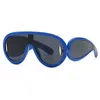 Sunglasses Luxury Oversized Frame One-piece Toad Glasses Hip Hop Street Photo T230908