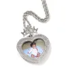 قلادات قلادة The Bling King Heart Princess Po Pendant Memory Picture Pendant Name Name Hiphop Jewelery Gifts 230908