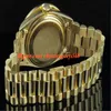 Mode Top Qualité Montre-bracelet de luxe 18K Mens Or jaune 36MM Cadran rouge Plus gros diamant Montre 6 0 Ct Mouvement automatique Hommes Watch311r