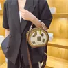 Luxury Designer bag Fashion Bear Badge Round Cake Bag Versatile One Shoulder Crossbody Bag Personalized Trend Small Round Bag