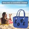 Accesorios para piezas de zapatos, dijes para bolso para Bogg Rubber Beach, letras decorativas del alfabeto, inserciones, bolso artesanal, entrega directa, Otnew