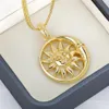 Anhänger Halsketten Vintage Große Sonne und Mond Edelstahl Halskette Boho Charme Himmlische Zierliche Für Frauen Collier Femme BFF Jewelr248H