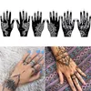 Andere permanente make-upbenodigdheden 50 vellen Lot Henna tijdelijke tattoo-sjablonen voor bodypaint Glitter Airbrush Mehndi Hand Tatoo-sjablonen Grote stencil 230907