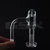 85mm de haut seau sans couture de soudure complète Vortex bord biseauté Terp Slurper fumant Quartz Banger avec des piliers de quartz rubis de marbre de verre pour les tuyaux de plates-formes Dab