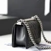 Luxury Designer Chain Bag Small Handbag 10A Mirror quality 20.5CM Calfskin Flap Bags Shoulder Bag With Box C009