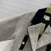 G Milan gussie guuui Runway guxci High-quality Jackets 2023 New Autumn Wintern Lapel Neck Long Sleeve Brand Same Style Coats Womens Designer Tops 0908-3