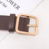 Nya kvinnor Belt Square Buckle Student Fashion Korean Style Trendy Decorative Belt