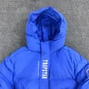 Erkek Hoodies Sweatshirtler Parkas Trapstar Koyu Mavi Kapşonlu Ceket Yeni High Street Moda Çift Elbise Pamuk Çok Yönlü Trendi Hassas