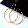 Attractive 24k solid real gold Closure Unique lady hoop circle earring whole Unconditional Lifetime Replacement Guarantee211E
