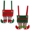 Christmas Gift Elf Candy Bags Wine Bag Socks Elf Cola Bag Christmas Red Green Candy Gift Bag Party Xtmas Stockings