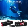 Outdoor Bags Diving Mesh Bag Nylon Snorkeling Equipment Fins Storage Carrying Tote Beach Travel Swimming Organizing Pouch 230907