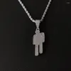 Pendant Necklaces Blohsh Necklace For Men Stainless Steel Human Fans Gift Punk Hip-hop Jewelry Korean Fashion309h