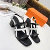 Orange brand Designer Women's sandals High Heels Party Fashion riveted women's emotional shoes Summer Beach slippers Double strap slippers