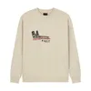 Designer-Luxus-Sweatshirt-Pullover aus Baumwolle von Polar Fashion Street. Atmungsaktiver, lässiger Kapuzenpullover mit Wellenmuster für Männer und Frauen
