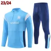 2023 2024 kids and adult tracksuit MILIK PAYET Marseilles survetement fottball Training suit veste maillot de foot 23 24 OM man tracksuit football jogging set