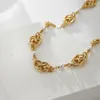 Collier ras du cou Enosola Design, chaîne en cuivre faite à la main avec perles de culture d'eau douce, couleur or 18 carats pour femmes