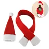 クリスマスの装飾2pcssetワインボトルカバーセットサンタクロース装飾帽子の素敵なクリエイティブホームエルクリスマスパーティーテーブル230907