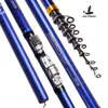 Canne da pesca per barche Fibra di carbonio 36M 45M 54M 6 Canna da spinning M Power Telescopica Rock Carp Feeder Surf 230907