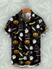 Men's Casual Shirts Happy Halloween Shirt Holiday Cosplay High Quality Button Up Tops Streetwear Pumpkin Head for Men 2023 Party 230907
