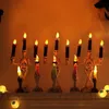 Décorations de Noël Luzes LED de Halloween Fantasma tenant une lampe à bougie creuse fête mesa para casa Ornamentos as 230907