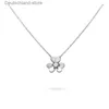 Pendanthalsband FRIVOLE Pendanthalsband 3 Leaf Clover Multiplikationer Styles Gold Rose Silver Crystal Diamond Mini Small Q230908