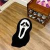 Tapis Karpet Muka Hantu Halloween LAKEA Bertema Takut et Warna Hitam Putih Stiker Seni Rumbai Pria Pembunuh pour Kamar Tidur Lempar Jeritan 230907